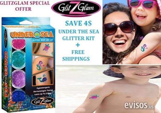 Best online price shop under the sea glitter tattoo kit sale used