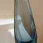 Slightly used kosta sweden vicke Lindstrom , Art Glass Vase MCM Blue sale